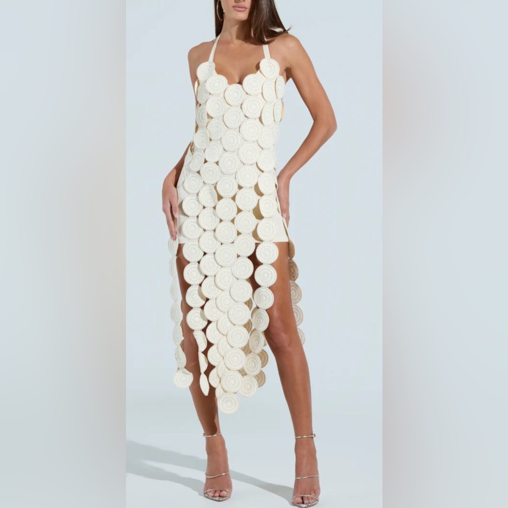 IBIZA DREAMIN TEXTURED MIDI DRESS